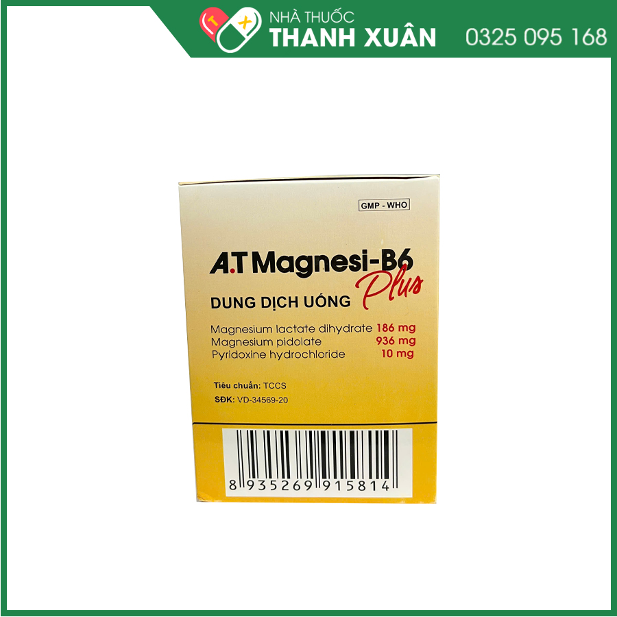 A.T Magnesi-B6 Plus giúp bổ sung magie và vitamin B6 cho cơ thể